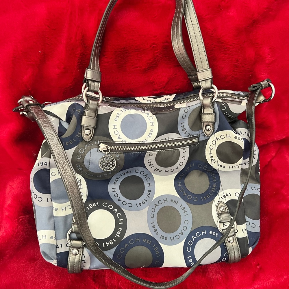 Coach Snaphead Print Sateen Alexandra Satchel Crossbody